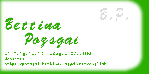 bettina pozsgai business card